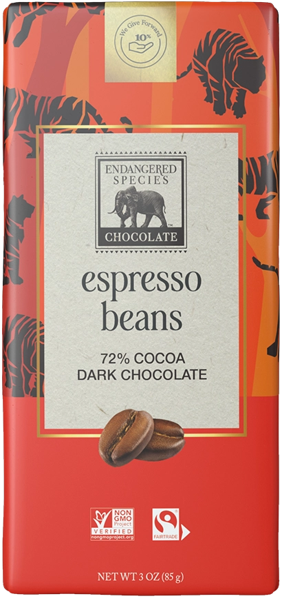 Espresso Beans 72% Dark Chocolate