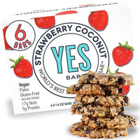 Thumbnail for YES BAR - World's Best Tasting Snack Bar® - Strawberry Coconut - Snack Bar gourmet a base de plantas