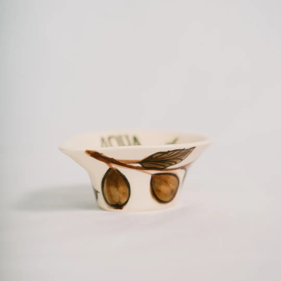 Hand Painted Dipping Dish - Olive Oil