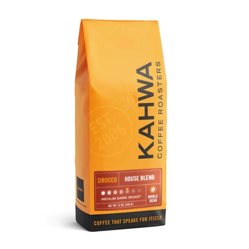Kahwa Coffee - Sirocco House Blend, Medium Dark Roast, Ground 12 oz