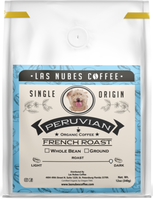 Las Nubes Coffee, Peruvian, French Roast, Ground, 12 oz